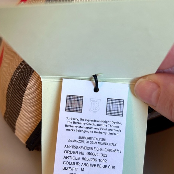 New with tags! Burberry cotton baseball cap - Picture 5 of 6